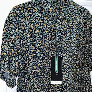 Selected Homme NWT men shirt sustainable short sleeve floral lightweight Reg 80